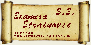 Stanuša Strainović vizit kartica